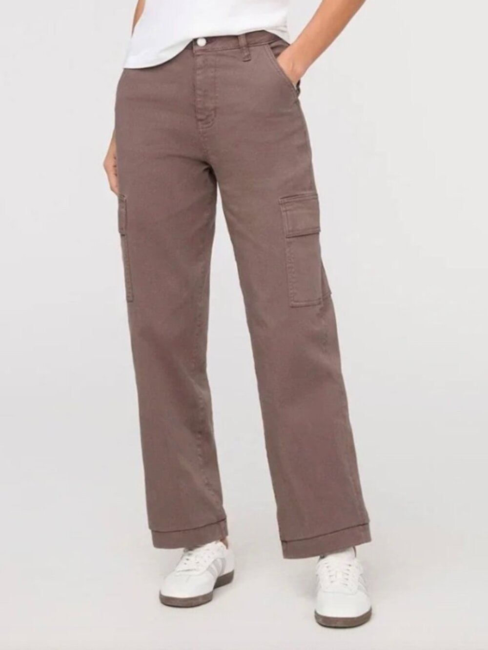 NWT DU/ER LuxTwill High Rise Cargo Pant in Claystone / W29 L28